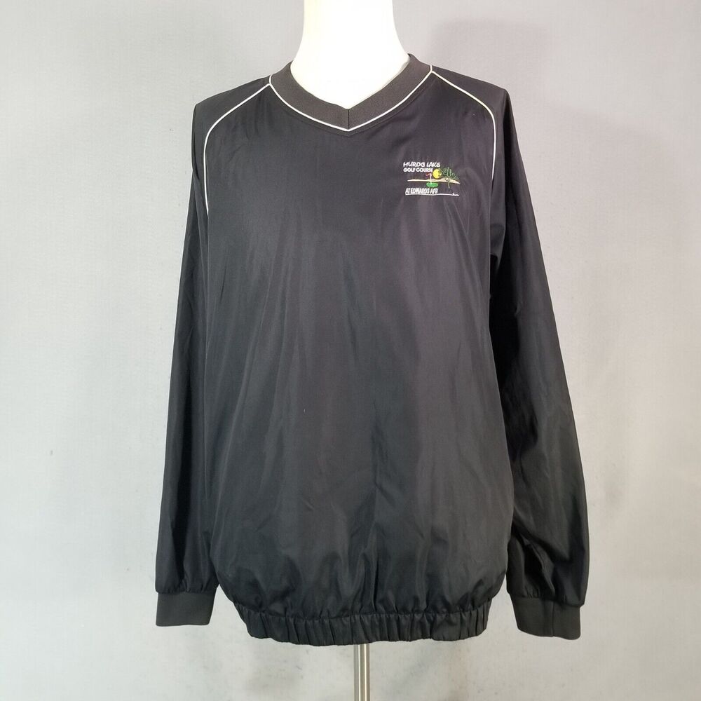 FootJoy golf wind rain shirt men's large black long sleeve pull over outdoor